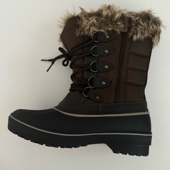 NWOT DREAM PAIRS Women's Warm Faux Fur Lined Mid Calf Winter Snow Boots, Size 7 - Picture 2 of 8